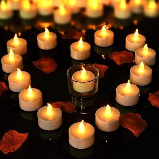 LED Smokeless Tea Light Candles (Pack of 24)