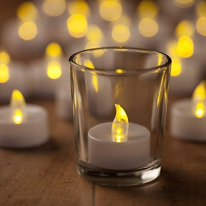 LED Smokeless Tea Light Candles (Pack of 24)