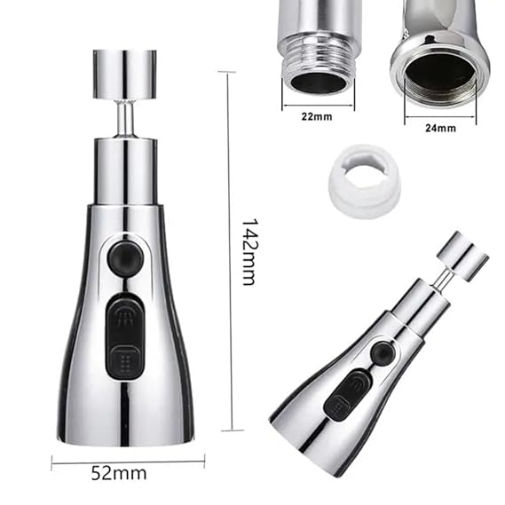 3 in 1 Kitchen Faucet Spray Head Extender - 360° Swivel Spout