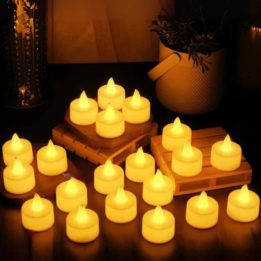 LED Smokeless Tea Light Candles (Pack of 24)
