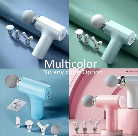 Mini Gun Massager Machine for Pain Relief - Neck, Shoulders, Back, Arms & Feet Massager- 6 Speed Settings (Multicolor)