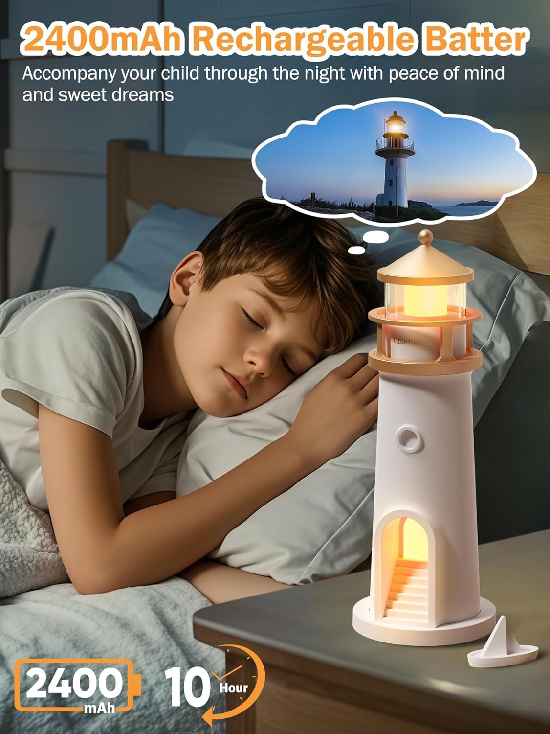 Lighthouse Lamp Galaxy Moon