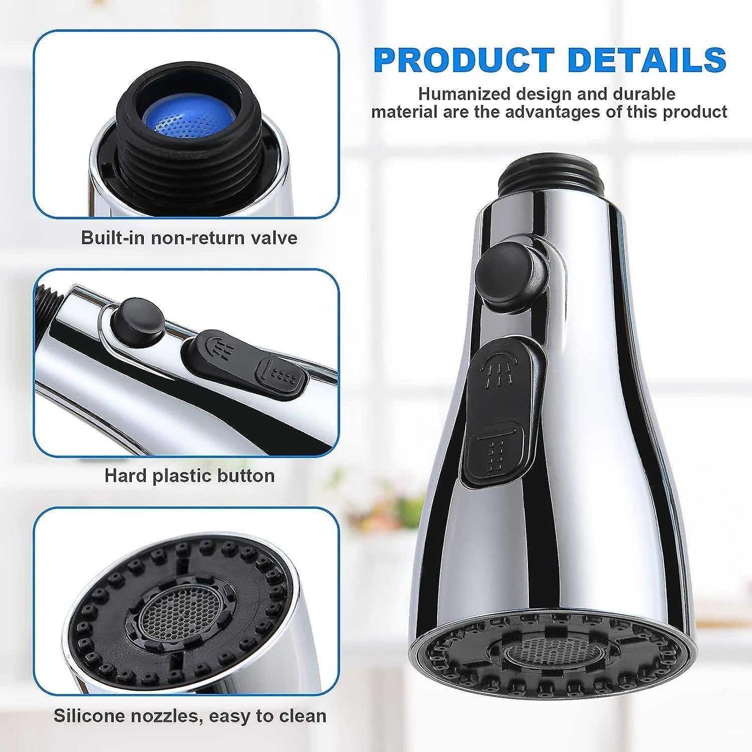 3 in 1 Kitchen Faucet Spray Head Extender - 360° Swivel Spout