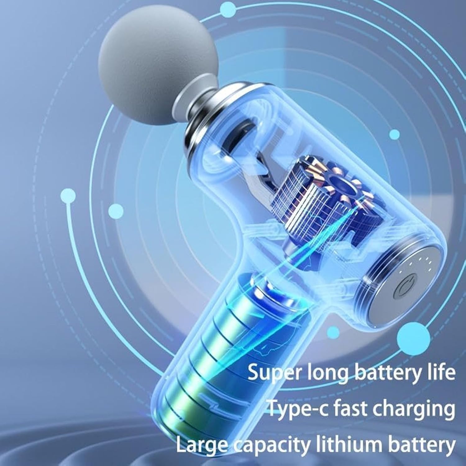 Mini Gun Massager Machine for Pain Relief - Neck, Shoulders, Back, Arms & Feet Massager- 6 Speed Settings (Multicolor)
