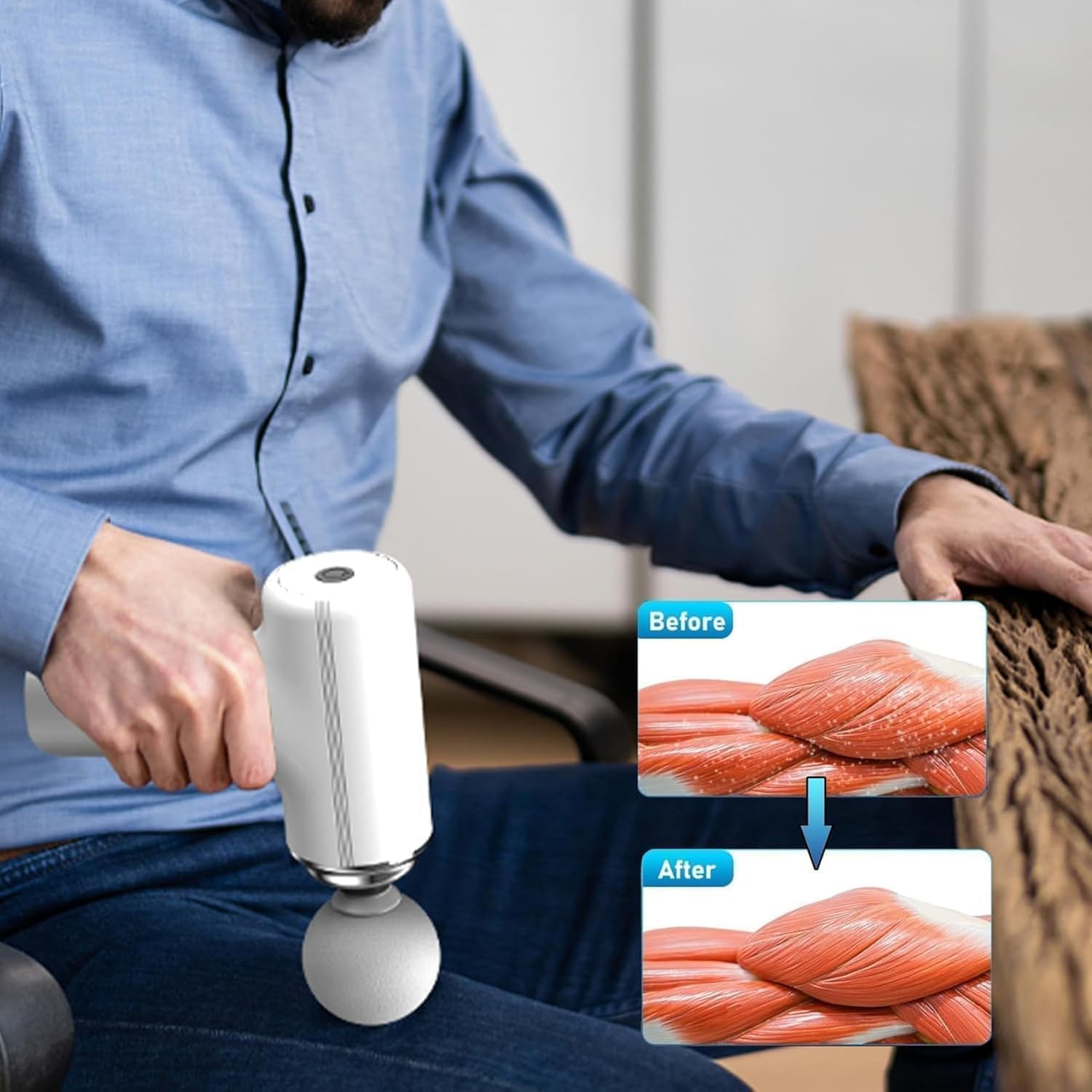 Mini Gun Massager Machine for Pain Relief - Neck, Shoulders, Back, Arms & Feet Massager- 6 Speed Settings (Multicolor)