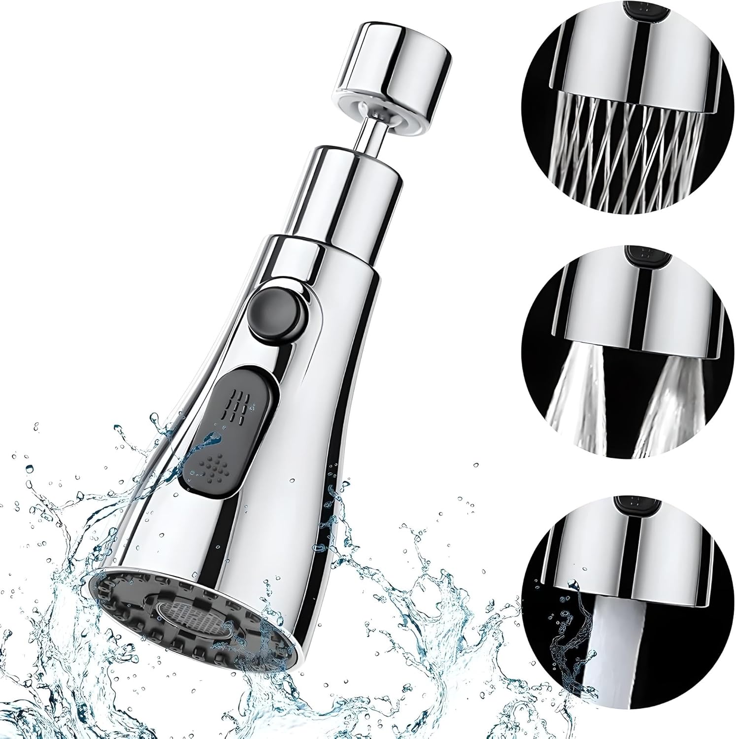 3 in 1 Kitchen Faucet Spray Head Extender - 360° Swivel Spout
